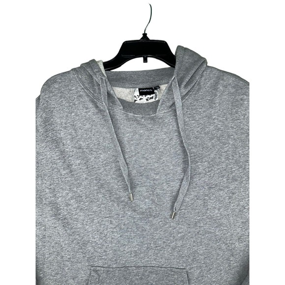 MONO B Sweatshirt Women's Size 1XL/2XL Grey Hooded Stretch Embroidered Lace - Picture 3 of 11